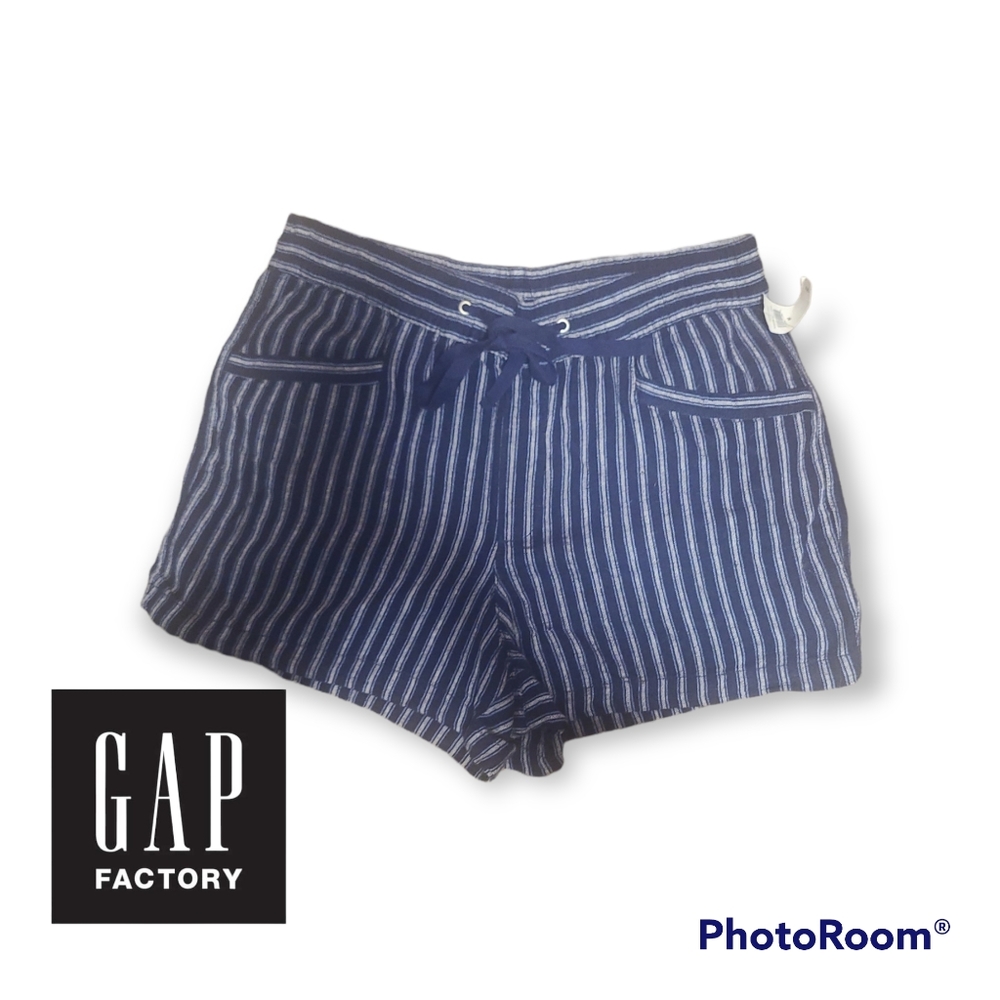 Gap NWT Striped Linen Blend Shorts Medium
